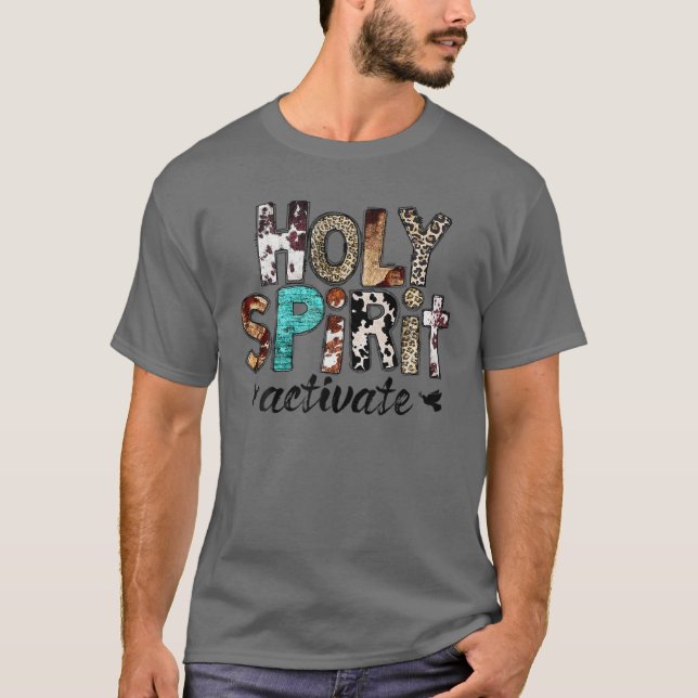 T-shirt Retro Leopard Saint-Esprit Activer Cowboy Rodeo No (Devant)