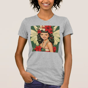 T-shirt Retro les années 50 Tropical Christmas Princesse