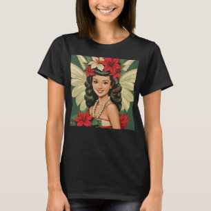 T-shirt Retro les années 50 Tropical Christmas Princesse