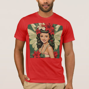 T-shirt Retro les années 50 Tropical Christmas Princesse
