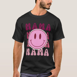 T-shirt Retro les années 70 Graphisme Mama Smile Face Styl