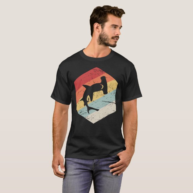 T-shirt Rétro les années 70 icône de requin de (Devant entier)