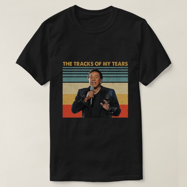T-shirt Rétro les traces de mes larmes - Smokey Robinson (Design devant)