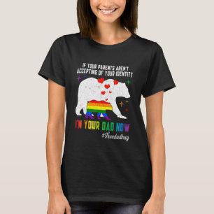 T-shirt Retro Lgbt Fierté Gratuit Papa Embrasse Papa Bear 