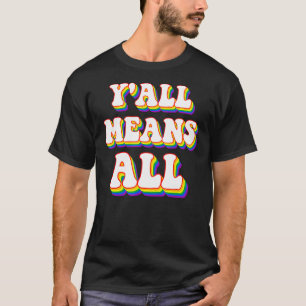 T-shirt Retro Lgbt Y'all Rainbow Lesbian Gay Ally Priez-mo