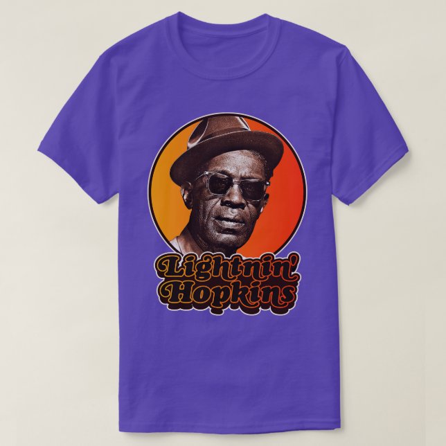 T-shirt Retro Lightnin Hopkins Hommage (Design devant)