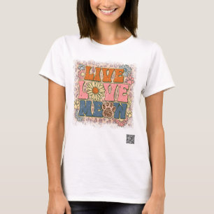 T-shirt Retro Live Love Meow