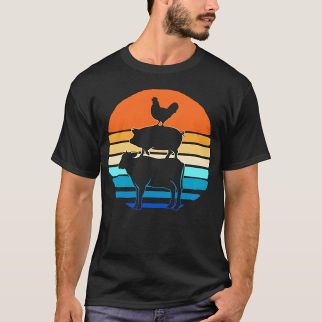 T-shirt Retro Livestock Farming Rancher Livestock Show ret (Devant)