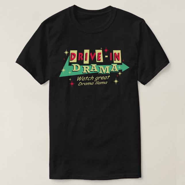 T-shirt rétro llama (Design devant)