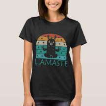 T-shirt Retro Llamaste, Funny Yoga