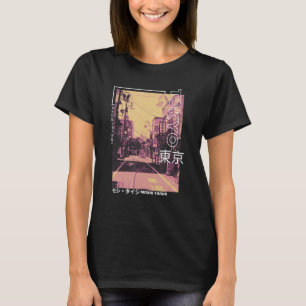 T-shirt Retro Lofi Tokyo Rues Japonaises Esthétique