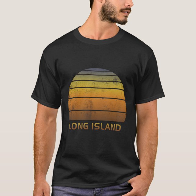 T-shirt Retro Long Island New York (Devant)