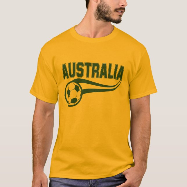 T-shirt Retro look Australie et soccer (Devant)