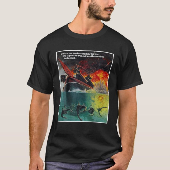T-shirt Retro Love Adventures Films Design Poséidons Art (Devant)