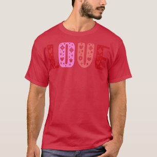T-shirt Retro Love Folk Art Scandinave