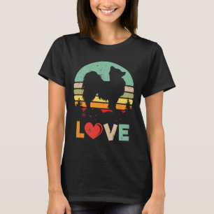 T-shirt Retro Love Papillon Chien Papillon Pour Femmes Pap