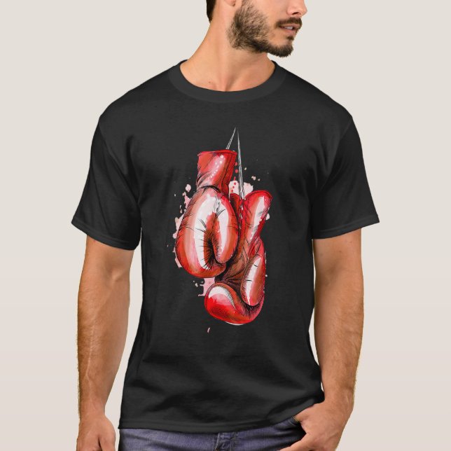 T-shirt Retro Love Red Boxing Gants Boxer 2022 (Devant)