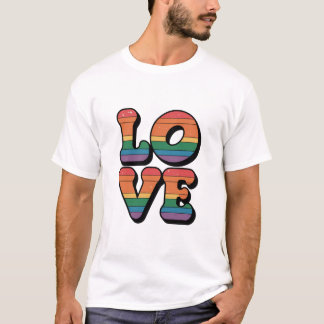 T-shirt Rétro Love Typographie Chemise - Style les années