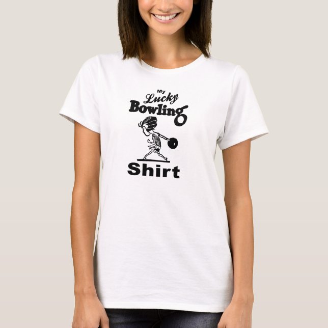 T-shirt Rétro Ma chemise Lucky Bowling pour les femmes (Devant)