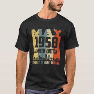T-shirt Retro Mai 1958 Funny 64E Anniversaire