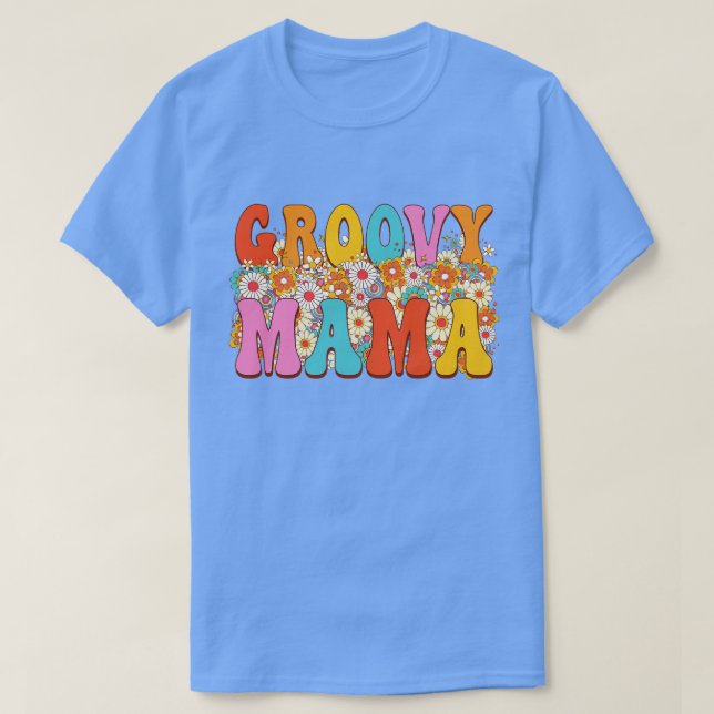 T-shirt Retro Mama Famille Anniversaire 60s les années 70  (Design devant)
