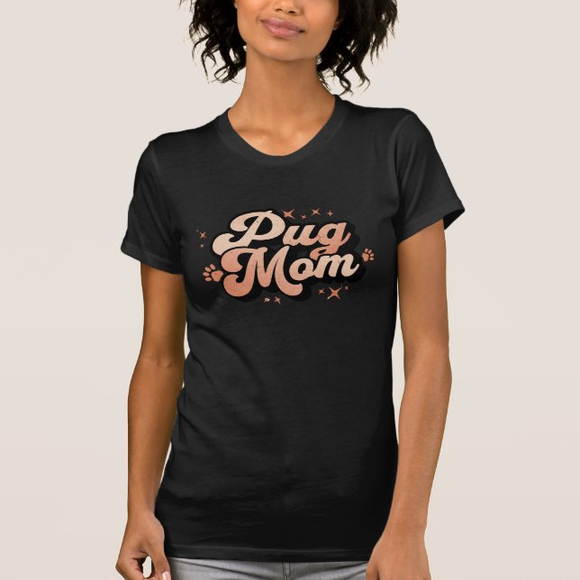 T-shirt rétro maman carlin (Devant)