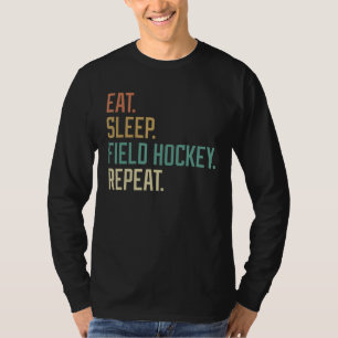 T-shirt Rétro Manger Sleep Field Hockey Répéter Vintage