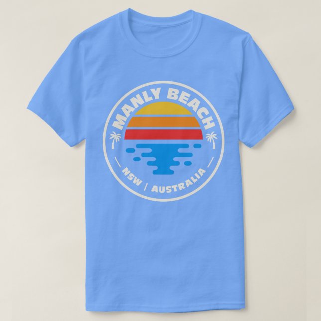 T-shirt Retro Manly Beach Nouvelle Galles du Sud Australie (Design devant)