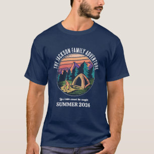 T-shirt Retro Matching Famille Randonnée et Voyage de Camp