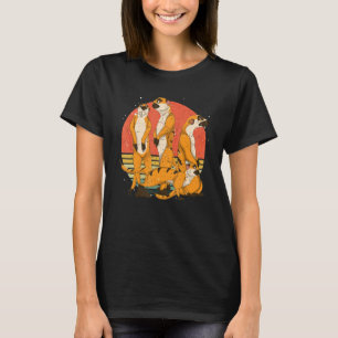 T-shirt Retro Meerkat Africa Zoo Animal Meerkat