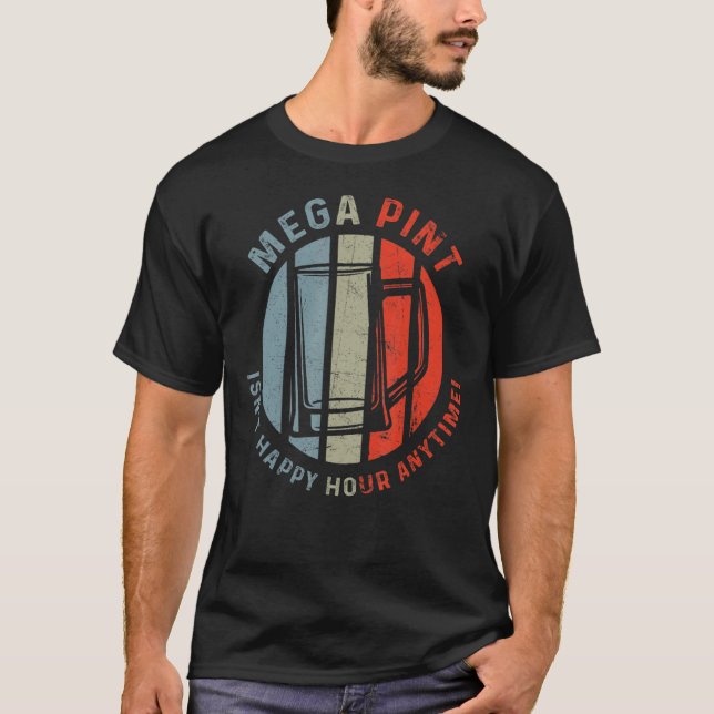 T-shirt Retro Mega pinte brassage objection Entendre dire  (Devant)
