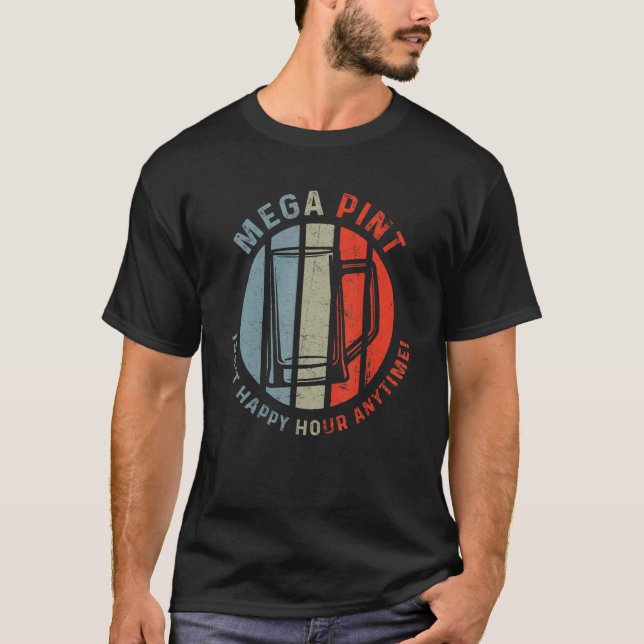 T-shirt Retro Mega pinte brassage objection Entendre dire  (Devant)