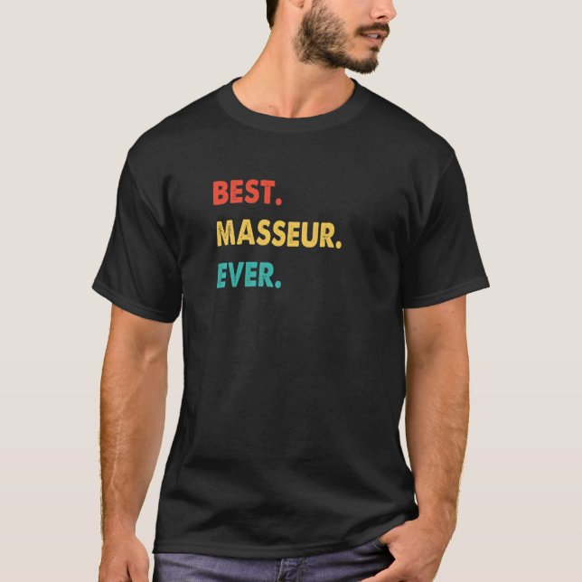T-shirt Rétro Meilleur Masseur (Devant)