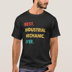 T-shirt Rétro Meilleur Mécanique Industriel Jamais