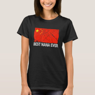T-shirt Retro Meilleur Nana jamais la Chine Drapeau Mère e
