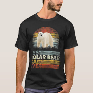 T-shirt Retro Meilleur Ours Polaire Papa Jamais Animaux