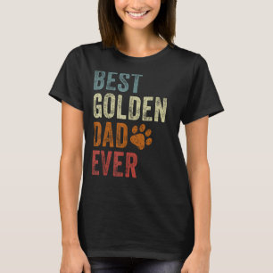 T-shirt Retro Meilleur Père Doré Jamais Golden Retrieur Pa