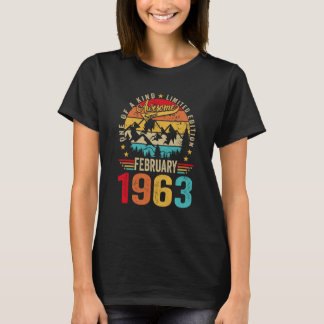 T-shirt Retro Mens 60e Anniversaire 60 Anniversaire Févrie