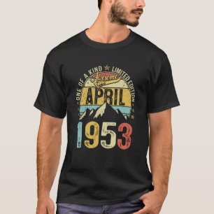 T-shirt Retro Mens 70e anniversaire 70 ans stupéfiant avri