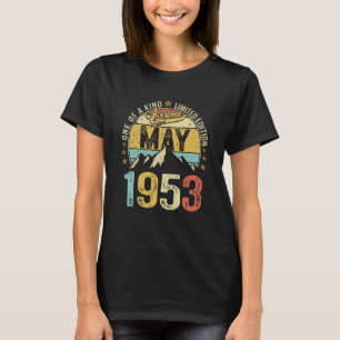 T-shirt Retro Mens 70e anniversaire 70 ans stupéfiant mai 