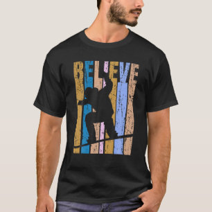 T-shirt Retro Mens Snowboard Snowboardeur Jumping Tricks