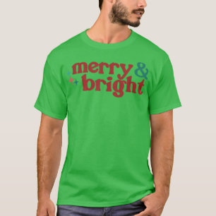 T-shirt Retro Merry et Vintage style lumineux Hol de Noël