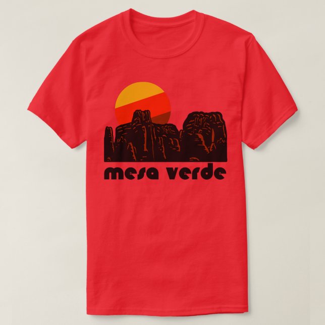 T-shirt Retro Mesa Verde Parc National du Souvenir Tourist (Design devant)