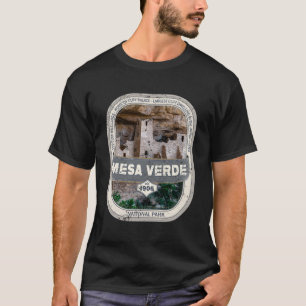 T-shirt Retro Mesa Verde Us Parc National Colorado Mesa Ve