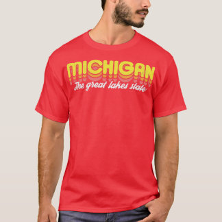 T-shirt Retro Michigan État des Grands Lacs