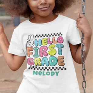 T-shirt rétro mignon de rentrée scolaire pour la p
