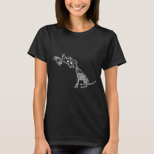 T-shirt Retro mignon squelette main botte chien drôle Hall