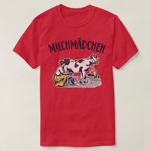 T-shirt Rétro Milchmdchen Molkerei (Design devant)