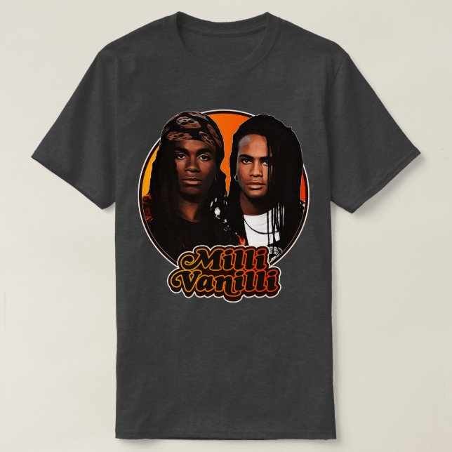 T-shirt Retro Milli Vanilli Hommage 2 (Design devant)