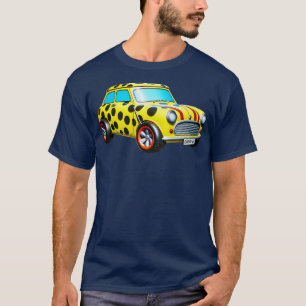 T-shirt Retro Mini Cooper Whimsical PolkaDotée Véhicule Il